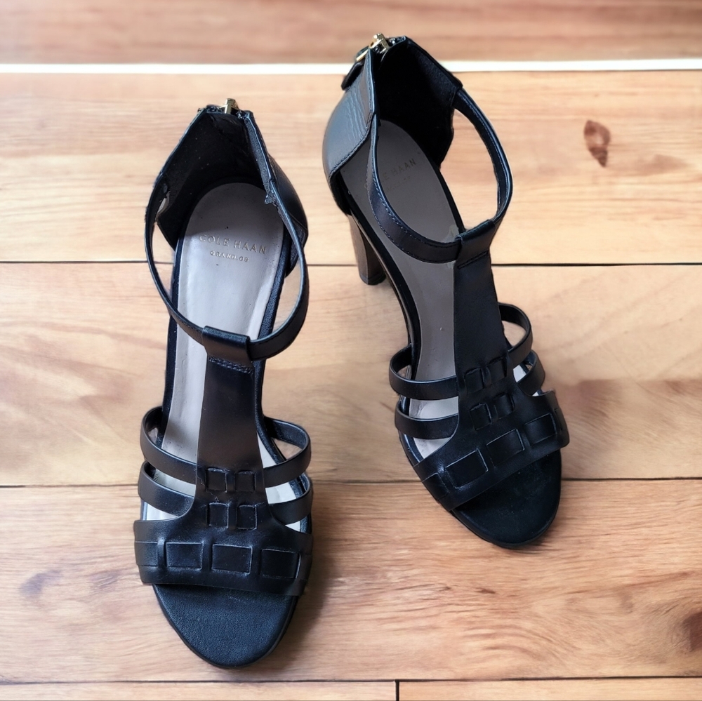 Cole Haan Cady High Strappy Sandal Black Leather